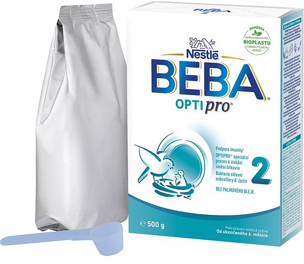 Kojenecké mléko BEBA OPTIPRO® 2 pokračovací kojenecké mléko, 6× 500 g Obsah balení