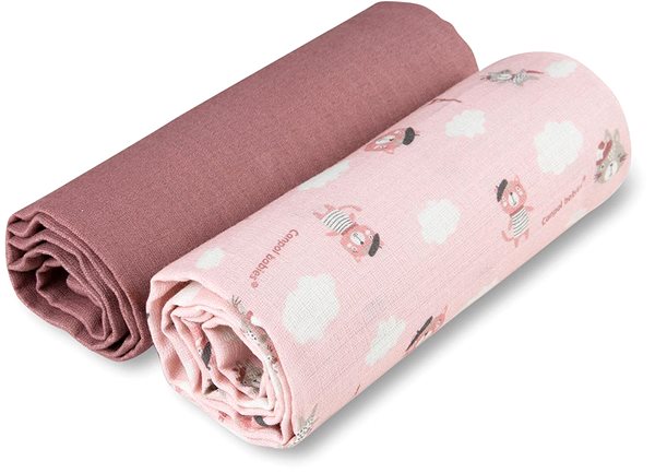 Látkové plienky Canpol babies mušelínová plienka Bonjour Paris 70 × 70 cm, ružová, 2 ks ...