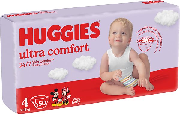 Jednorazové plienky HUGGIES Ultra Comfort veľkosť 4 Jumbo (50 ks) ...