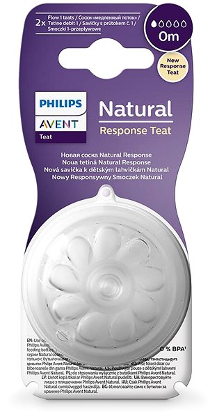 Savička Philips AVENT Natural Response 1 první průtok 0 m, 2 ks ...