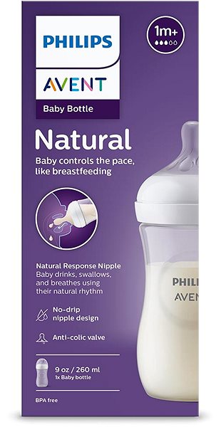 Dojčenská fľaša Philips AVENT Natural Response 260 ml, 1 m+ ...