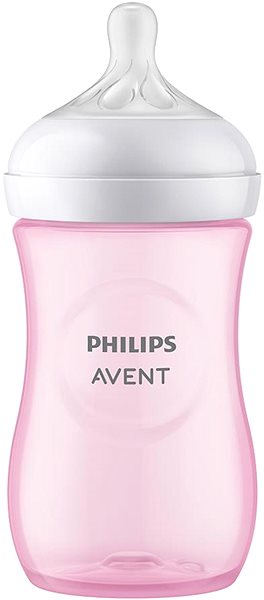 Cumisüveg Philips AVENT Natural Response 260 ml, 1 m+, rózsaszín ...