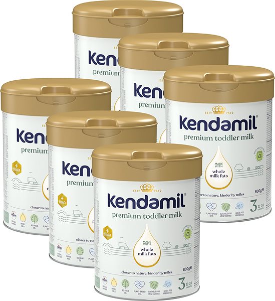 Dojčenské mlieko Kendamil Premium 3 HMO+ (6× 800 g) ...