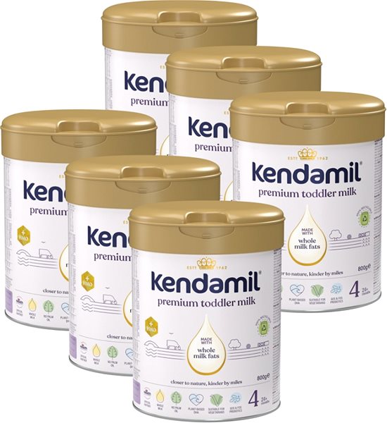 Dojčenské mlieko Kendamil Premium 4 HMO+ (6× 800 g) ...