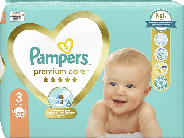 Eldobható pelenka PAMPERS Premium Care 3-as méret (78 db) ...
