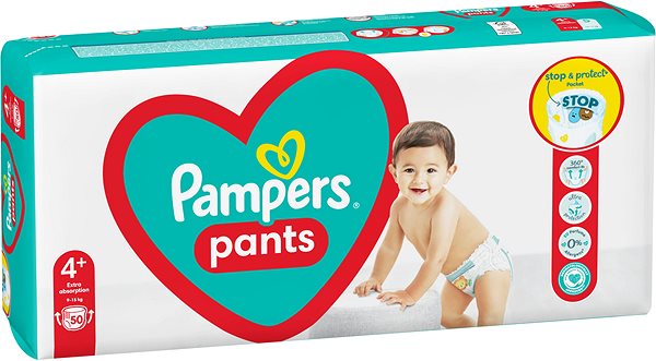 Plienkové nohavičky PAMPERS Active Baby Pants veľkosť 4+ (50 ks) ...