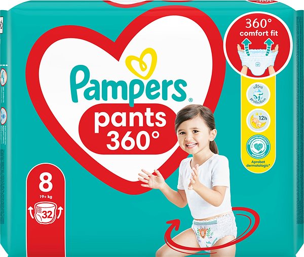 Bugyipelenka PAMPERS Active Baby Pants 8-as méret (32 db) ...