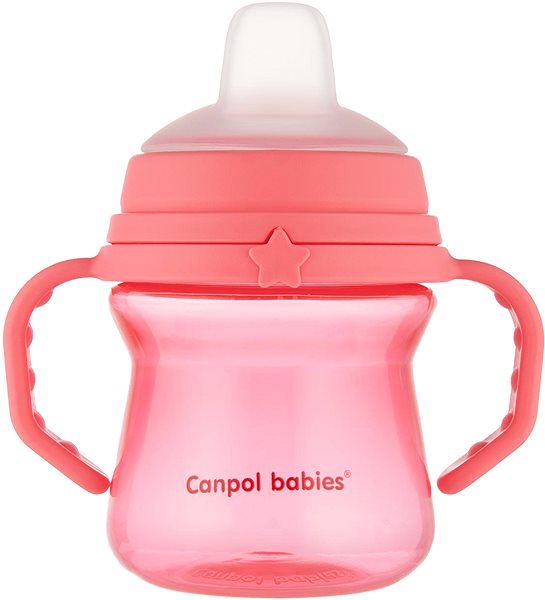 Tanulópohár Canpol babies FirstCup Pohár szilikon itatóval 150 ml, rózsaszín ...