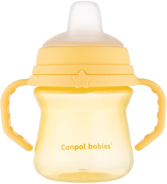 Tanulópohár Canpol babies FirstCup Pohár szilikon itatóval 150 ml, sárga ...