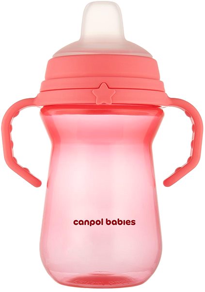 Tanulópohár Canpol babies FirstCup Pohár szilikon itatóval 250 ml, rózsaszín ...
