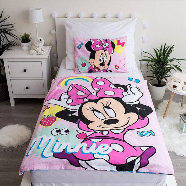 Gyerek ágyneműhuzat Jerry Fabrics Minnie Pink 100×135 cm ...