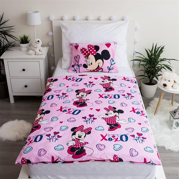 Gyerek ágyneműhuzat Jerry Fabrics Minnie Pink 100×135 cm ...