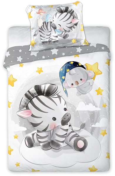 Detská posteľná bielizeň FARO Cuddles zebra 100 × 135 cm ...