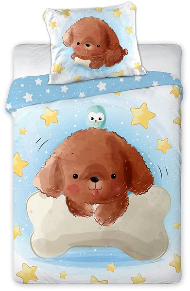 Detská posteľná bielizeň FARO Cuddles pes 100 × 135 cm ...