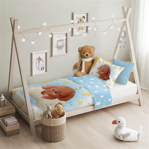 Detská posteľná bielizeň FARO Cuddles pes 100 × 135 cm ...