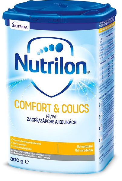 Dojčenské mlieko Nutrilon Comfort & Colics špeciálne počiatočné dojčenské mlieko 800 g, 0+ ...