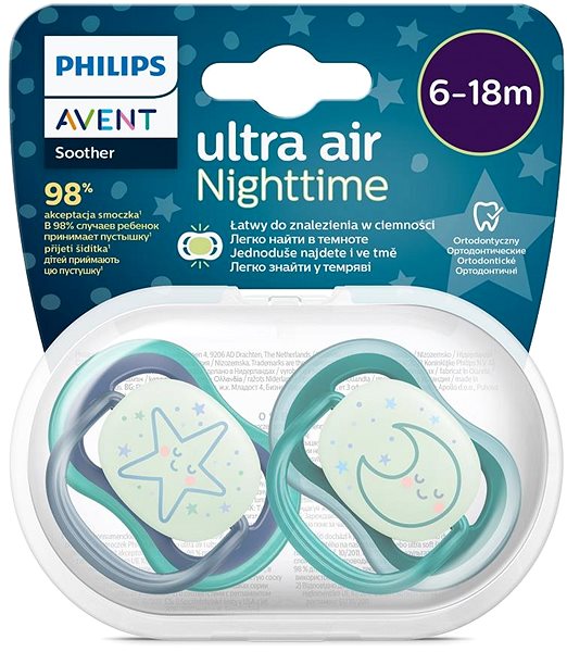 Cumlík Philips AVENT Ultra Air nočný 6 – 18 m chlapec, 2 ks ...