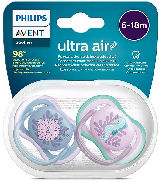 Cumi Philips AVENT Ultra Air 6–18 m lányos (tenger), 2 db ...