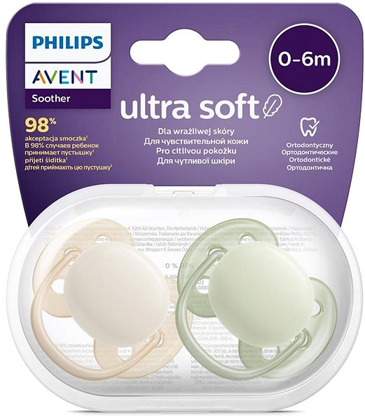 Cumlík Philips AVENT Ultrasoft Premium Neutral 0 – 6 m chlapec, 2 ks ...