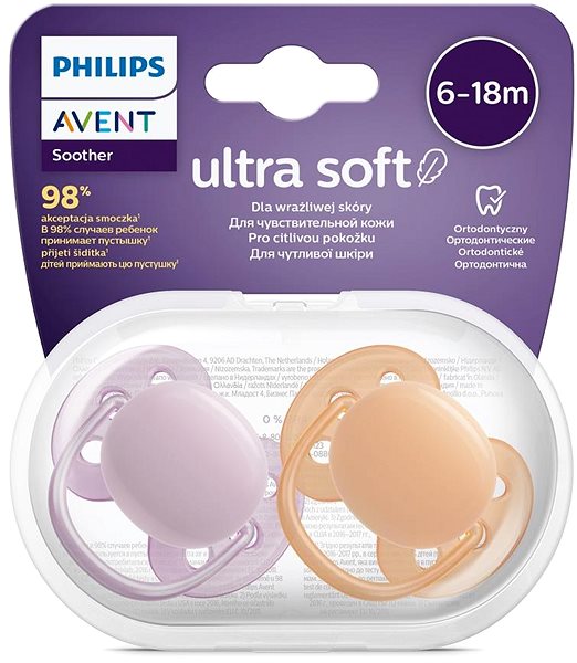 Cumlík Philips AVENT Ultrasoft Premium Neutral 6 – 18 m dievča  2 ks ...