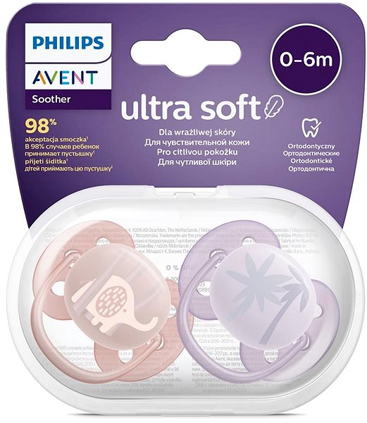 Cumi Philips AVENT Ultrasoft Premium házi kedvenc 0-6 m kislány, 2 db ...