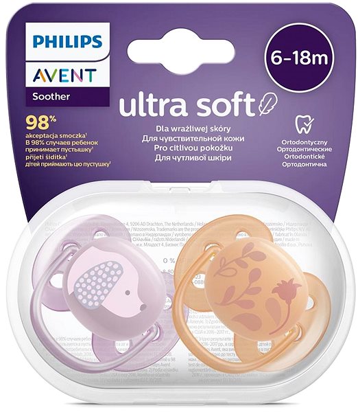 Cumi Philips AVENT Ultrasoft Premium házi kedvenc 6-18 m kislány, 2 db ...