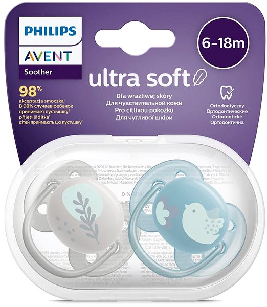 Cumi Philips AVENT Ultrasoft Premium pet 6-18 m fiú, 2 db ...