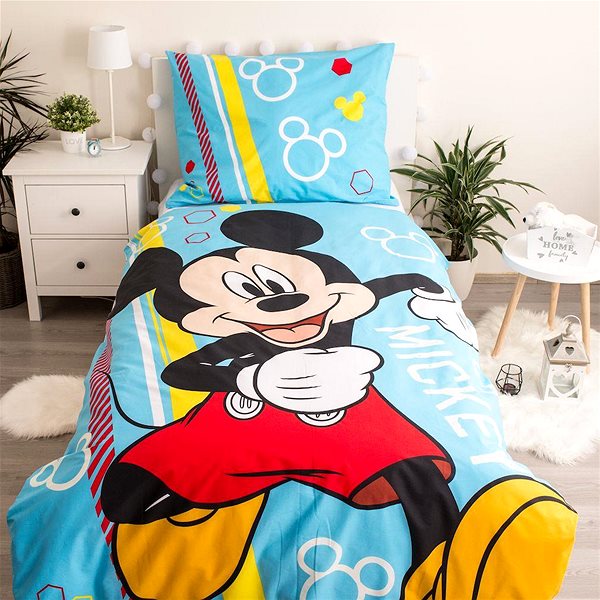 Gyerek ágyneműhuzat Jerry Fabrics Mickey Happy 140×200 cm ...