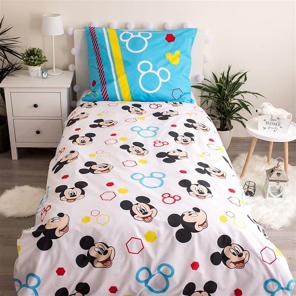 Gyerek ágyneműhuzat Jerry Fabrics Mickey Happy 140×200 cm ...