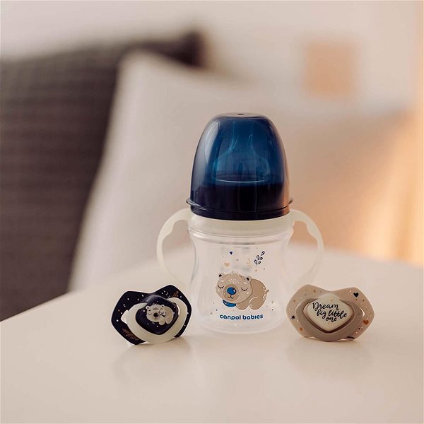 Dojčenská fľaša Canpol babies Sleepy Koala EasyStart antikoliková fľaša 120 ml, modrá ...