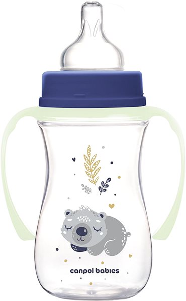 Dojčenská fľaša Canpol babies Sleepy Koala EasyStart antikoliková fľaša 240 ml, modrá ...