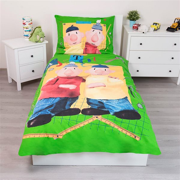 Detská posteľná bielizeň Jerry Fabrics Pat a Mat green 03 140 × 200 cm ...