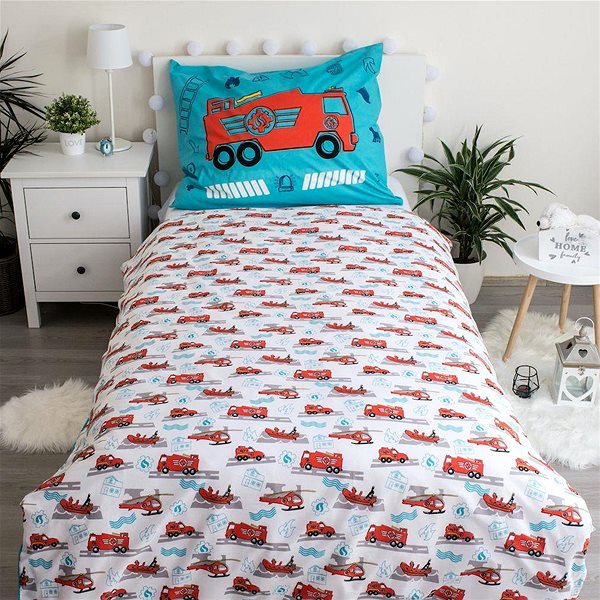 Detská posteľná bielizeň Jerry Fabrics Požiarnik Sam 140 × 200 cm ...