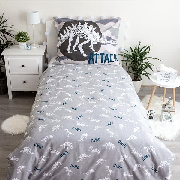Detská posteľná bielizeň Jerry Fabrics T-REX, svietiaca 140 × 200 cm ...