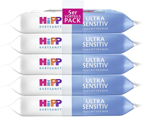 Detské vlhčené obrúsky HiPP Babysanft Ultra Sensitiv (5× 48 ks) ...