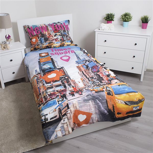 Detská posteľná bielizeň Jerry Fabrics Times Square 140 × 200 cm ...