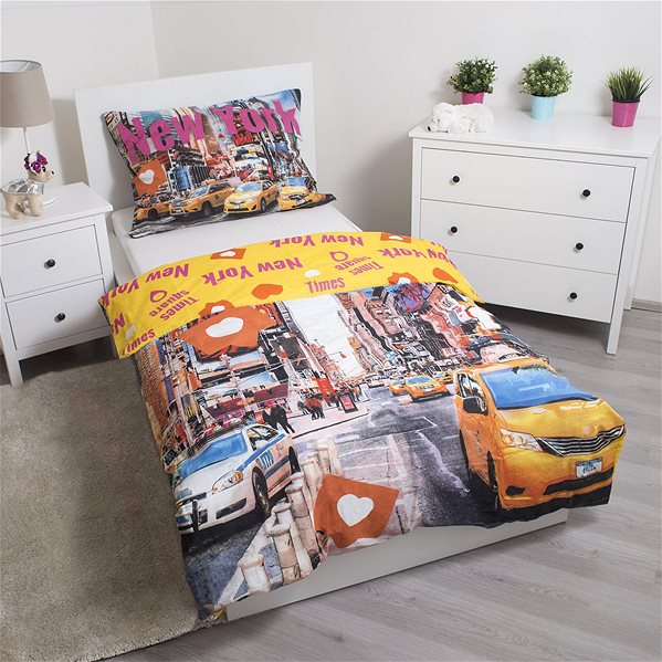 Detská posteľná bielizeň Jerry Fabrics Times Square 140 × 200 cm ...