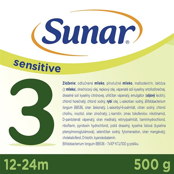 Dojčenské mlieko Sunar Sensitive 3 dojčenské mlieko, 6× 500 g ...