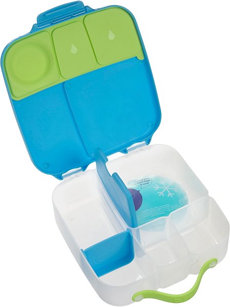 Lunch Box b.box Snack box big blue green Lateral view