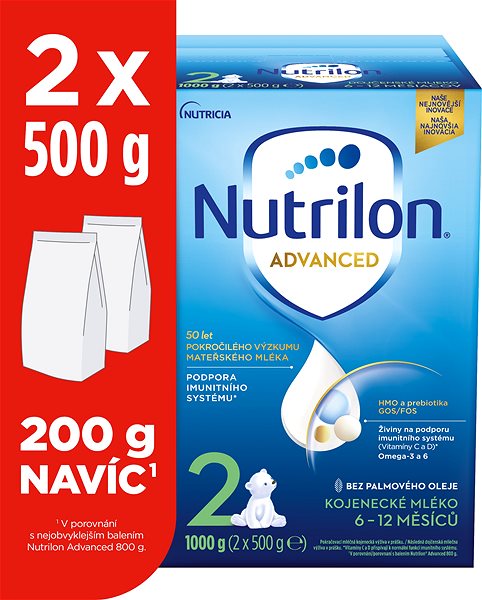 Dojčenské mlieko Nutrilon 2 Advanced pokračovacie dojčenské mlieko 1 kg, 6+ ...