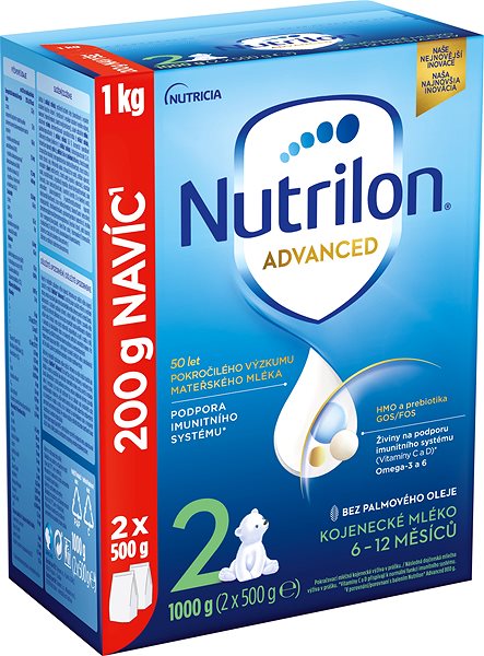 Dojčenské mlieko Nutrilon 2 Advanced pokračovacie dojčenské mlieko 1 kg, 6+ ...