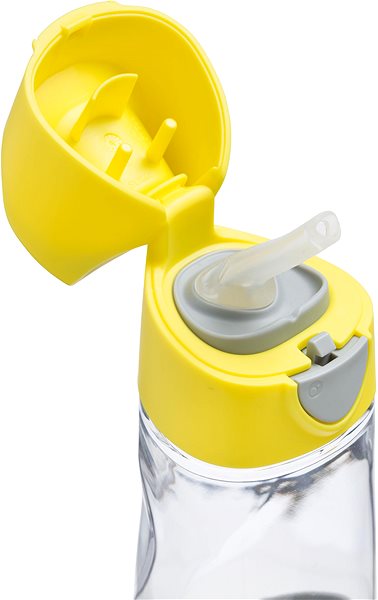 Detská fľaša na pitie B.Box Fľaša na nápoj so slamkou 450 ml – žltá/sivá ...