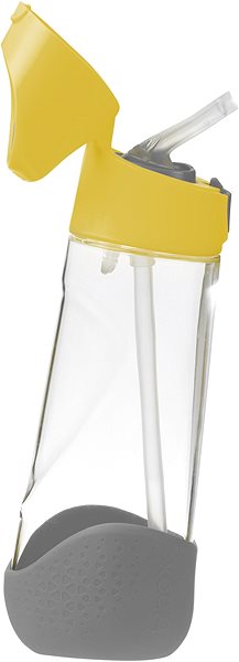Detská fľaša na pitie B.Box Fľaša na nápoj so slamkou 600 ml – žltá/sivá ...