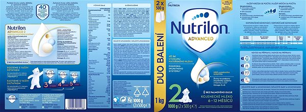 Dojčenské mlieko Nutrilon 2 Advanced pokračovacie dojčenské mlieko 2× 1 kg, 6+ Vlastnosti/technológia