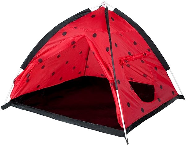 Tent for Children BABY MIX Children's Tent Ladybird with Tunnel, Red Lateral view
