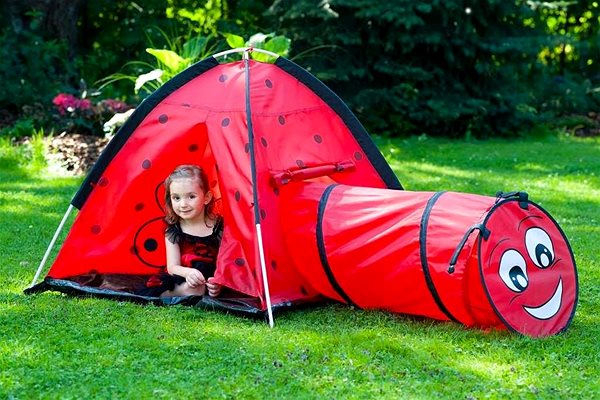 Tent for Children BABY MIX Children's Tent Ladybird with Tunnel, Red Lifestyle