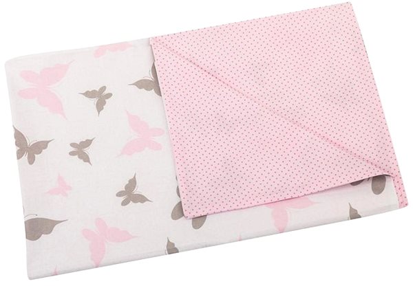 Detská posteľná bielizeň Bomimi Detská posteľná bielizeň 120 × 90 (perinka + vankúšik) Motýle – ružová ...