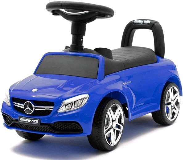 Odrážadlo BABY MIX odrážadlo s vodiacou tyčou Mercedes-Benz AMG C63 Coupe modré Bočný pohľad
