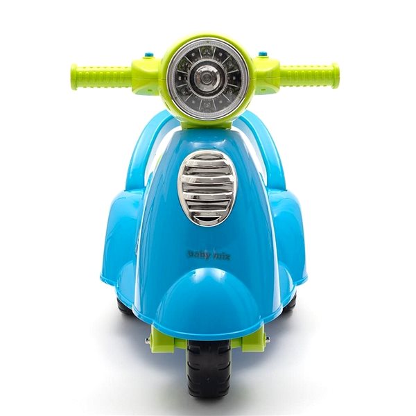 Futóbicikli BABY MIX Gyermek futóbicikli - scooter motorkerékpár hanggal, kék Képernyő