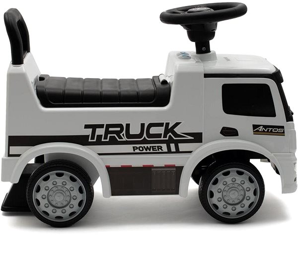 Futóbicikli BABY MIX Gyermek futóbicikli hanggal Mercedes kamion fehér Oldalnézet